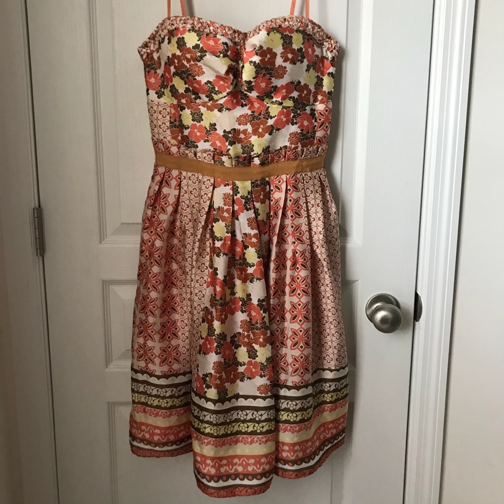 *Final Price* Max and Cleo Orange Floral Dress
